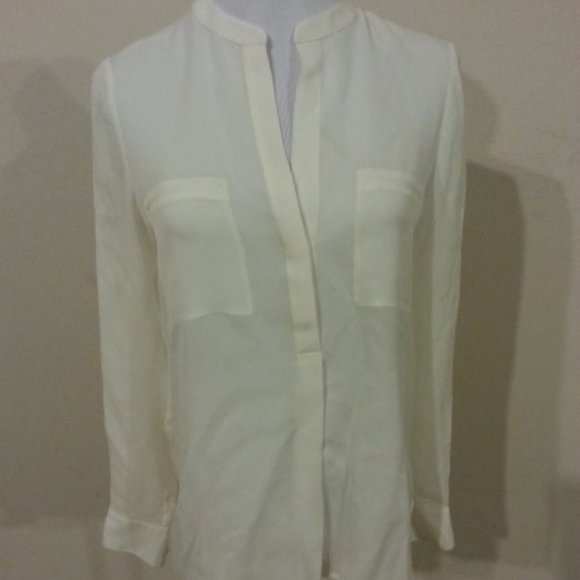 Vince Tops - NWT VINCE sheer white silk blouse (XS)